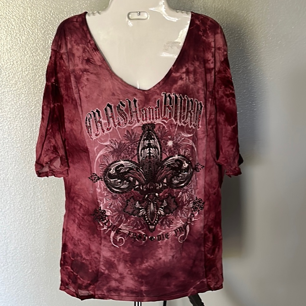 -Crash & Burn embellished T-shirt M